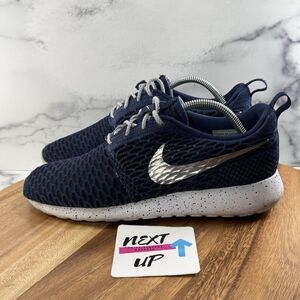 Men’s size 8.5-Nike iD Roshe Run Blue Silver Athletic Sneakers 718293-995